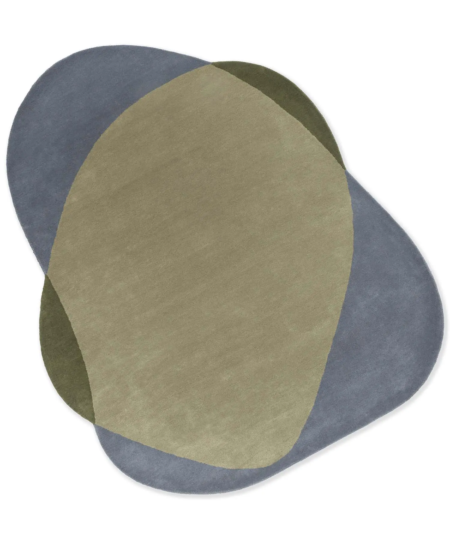 DYWAN Element Chad Grey-Green o nieregularnym kształcie, szaro-zielony, designerski styl DYWAN Element Chad Grey-Green o nieregularnym kształcie, szaro-zielony, designerski styl