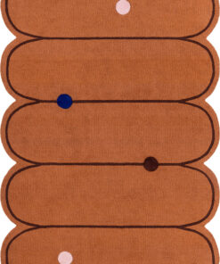 DYWAN Paris Terracotta wełniany, ręcznie tuftowany, zaprojektowany przez Malwinę Konopacką, brązowy, designerski styl, nagrodzony nagrodą Red Dot