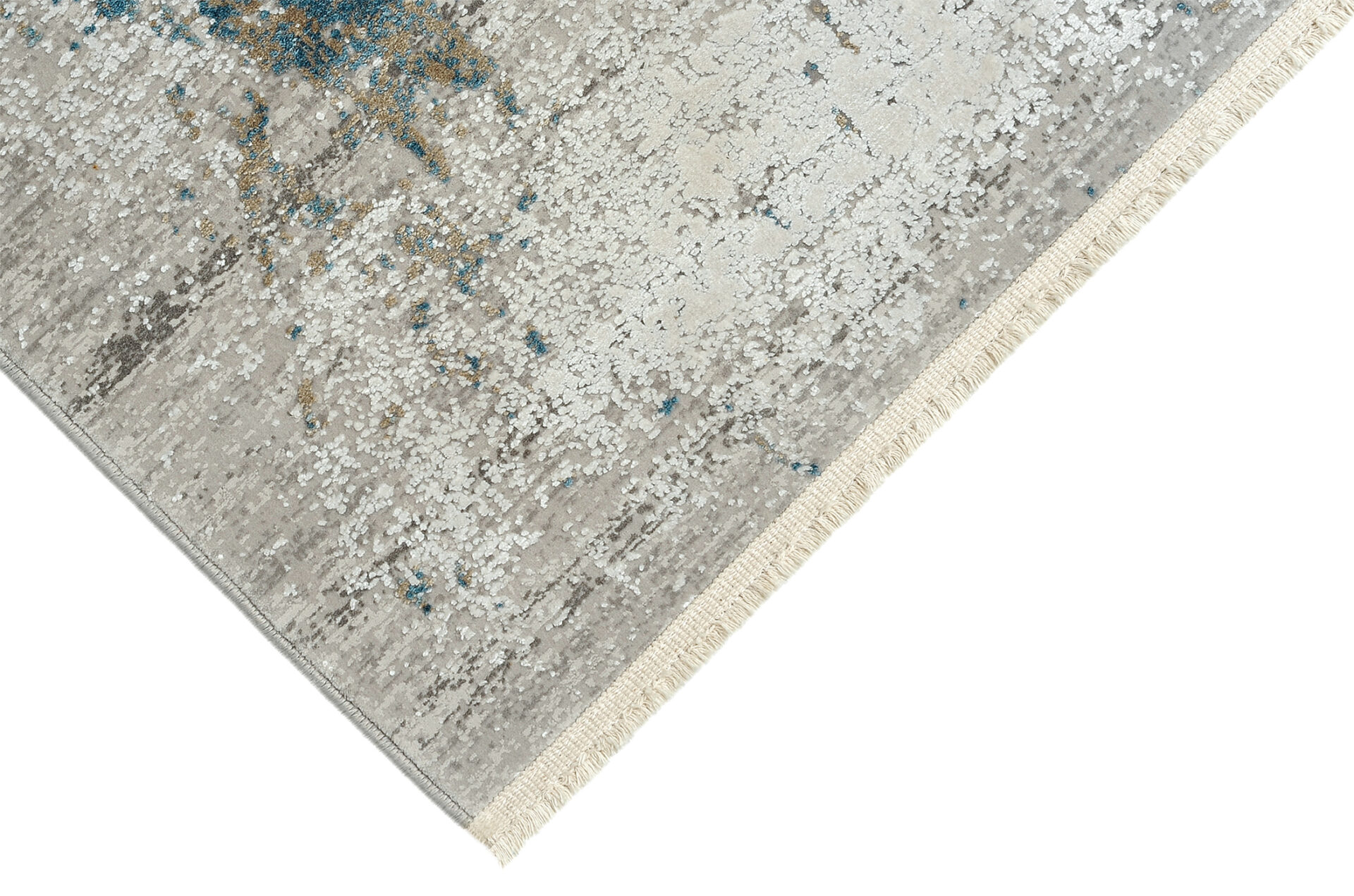 DYWAN Royal Grey Blue prostokątny, szaro-niebieska kolorystyka, mieszkanka wiskozy i akrylu, nowoczesny design, do salonu