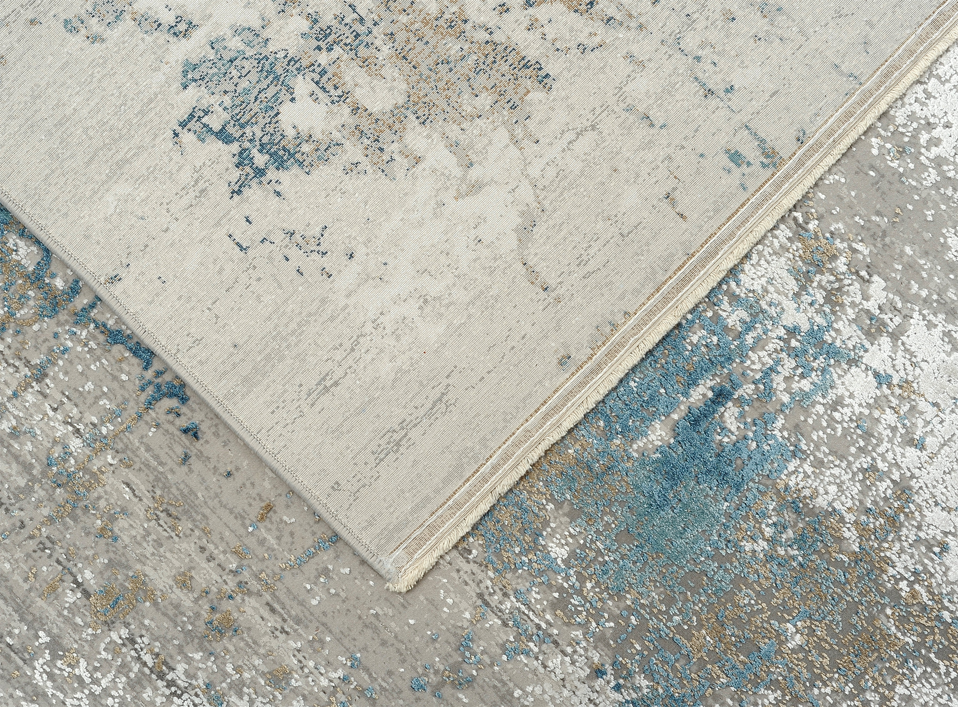 DYWAN Royal Grey Blue prostokątny, szaro-niebieska kolorystyka, mieszkanka wiskozy i akrylu, nowoczesny design, wyjątkowy