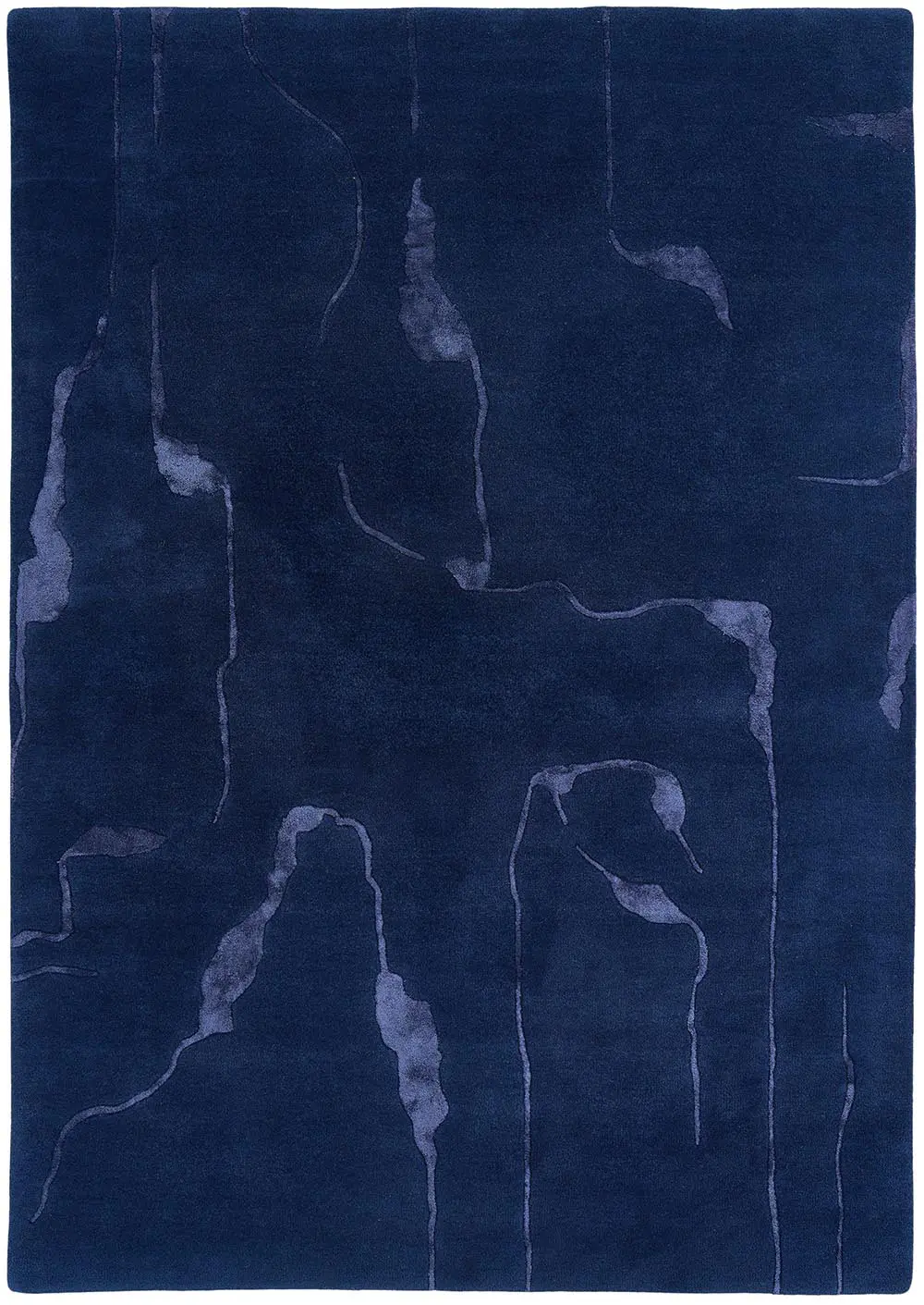 DYWAN Shapes Canyon Blue prostokątny z abstrakcyjnym wzorem, niebieska kolorystyka, designerski styl
