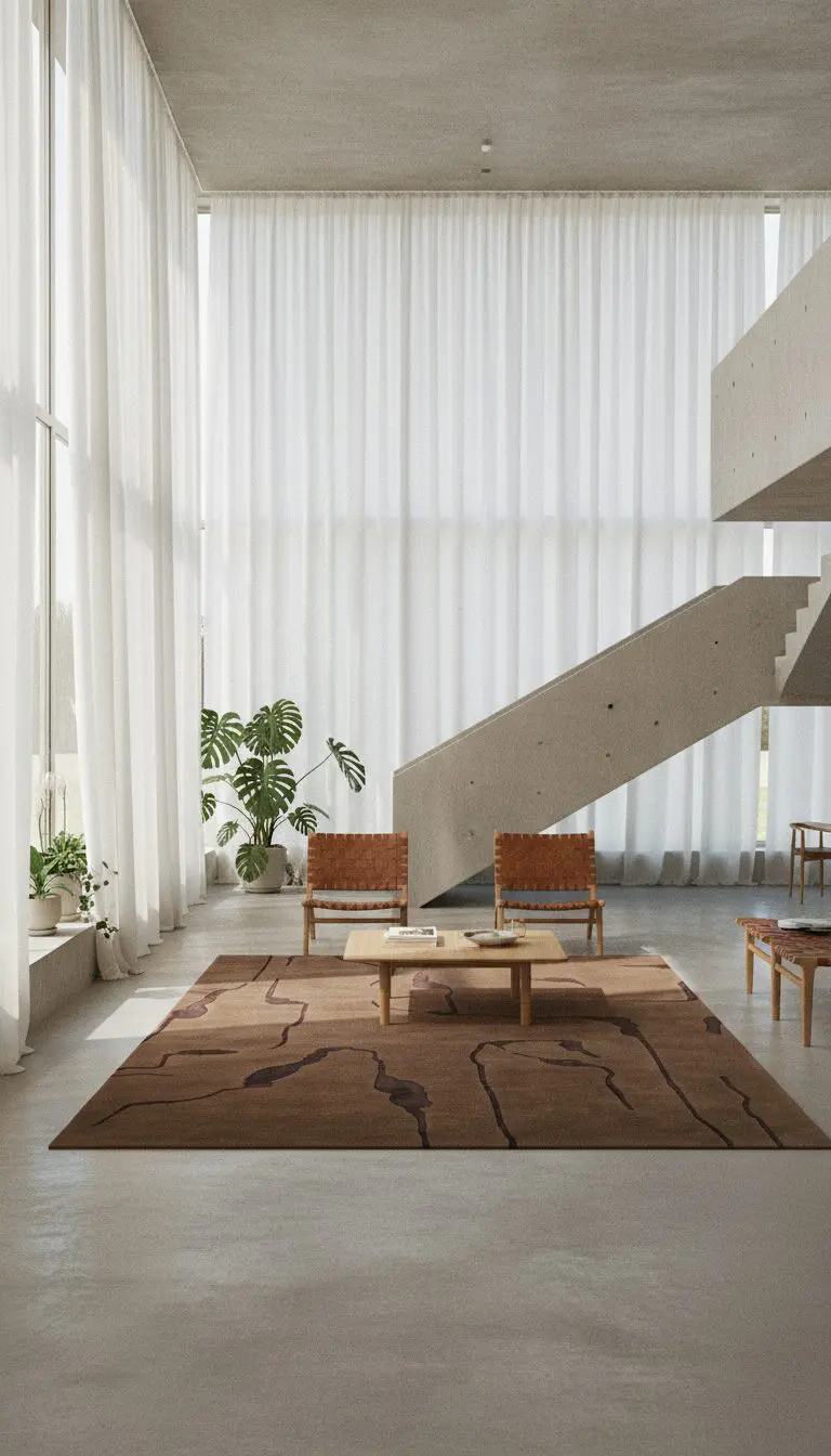 DYWAN Shapes Canyon Brown prostokątny z abstrakcyjnym wzorem, brązowa kolorystyka, designerski styl, piękny DYWAN Shapes Canyon Brown prostokątny z abstrakcyjnym wzorem, brązowa kolorystyka, designerski styl, piękny