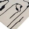 DYWAN Shapes Canyon White prostokątny, biały z abstrakcyjnym czarnym wzorem, designerski styl, premium