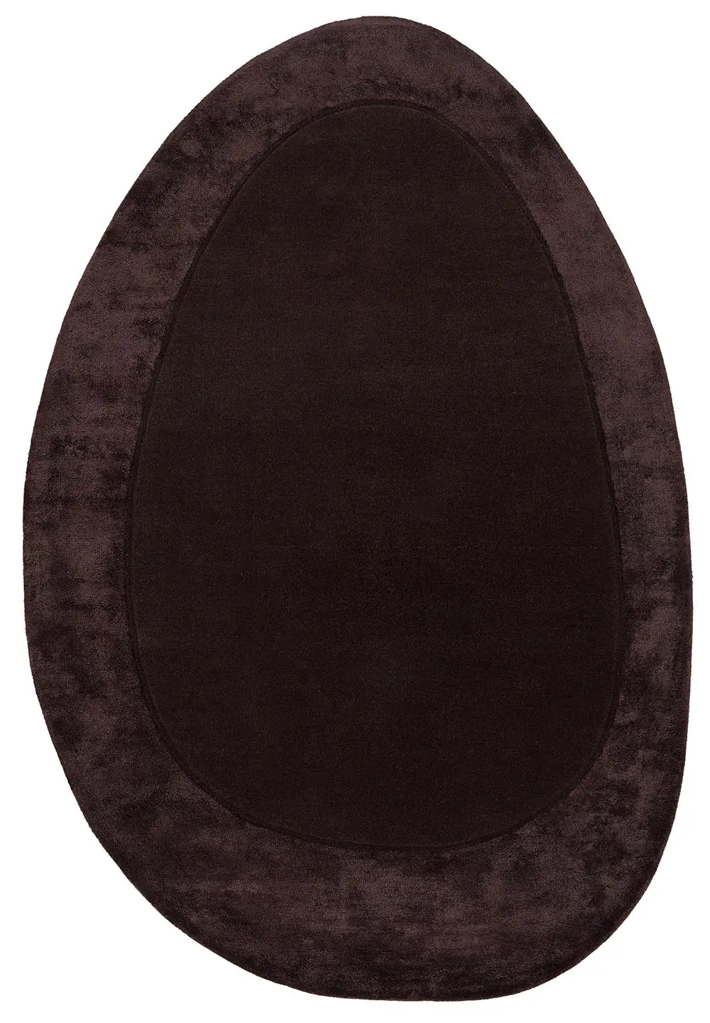 DYWAN Shapes Lake Brown o nieregularnym kształcie przypominającym jezioro i brązowej kolorystyce, designerski styl
