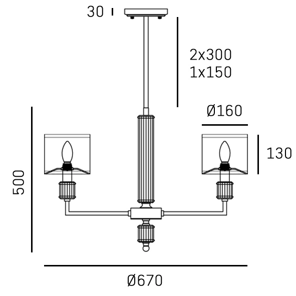 LAMPA WISZĄCA Sutton z 6 źródłami światła, metalowa, złota błyszcząca oprawa, kryształowe detale, białe abażury, nowoczesny styl, wymiary