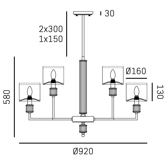 LAMPA WISZĄCA Sutton z 9 źródłami światła, metalowa, złota oprawa, kryształowe detale, białe abażury, nowoczesny styl wymiary
