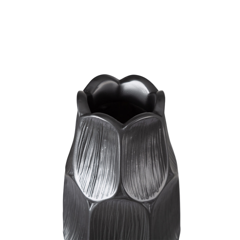 WAZON DEKORACYJNY Pearl Grey o grafitowym wykończeniu, nieregularna powierzchnia, nowoczesny styl, designerski WAZON DEKORACYJNY Pearl Grey o grafitowym wykończeniu, nieregularna powierzchnia, nowoczesny styl, designerski