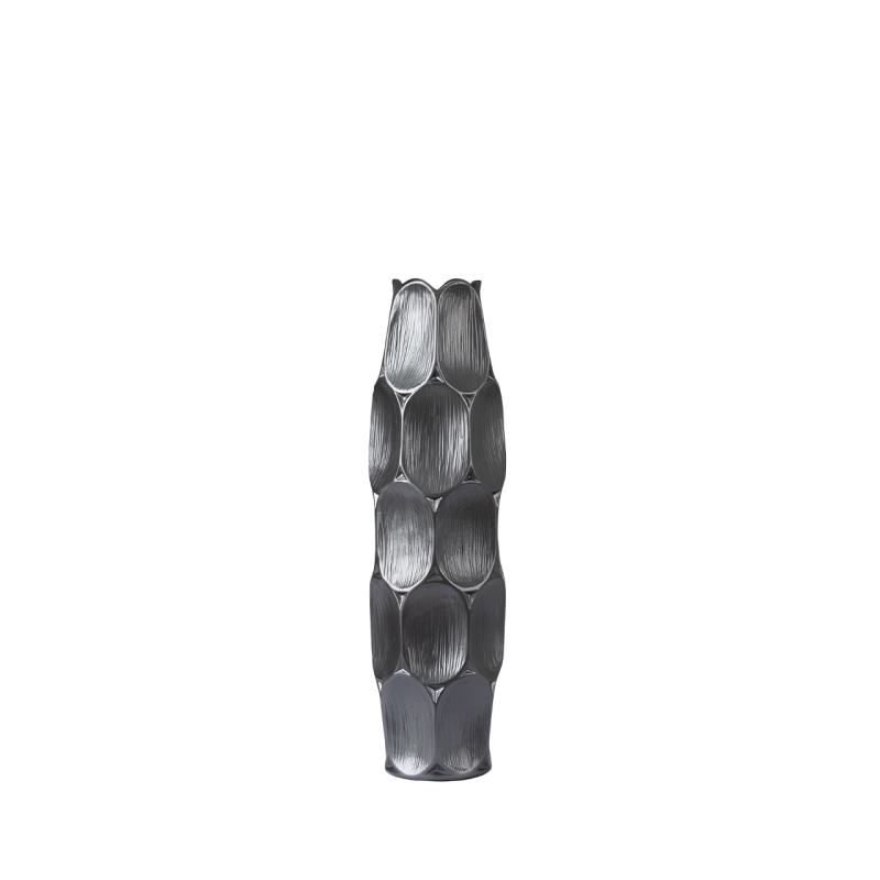 WAZON DEKORACYJNY Pearl Grey o grafitowym wykończeniu, nieregularna powierzchnia, nowoczesny styl, piękny WAZON DEKORACYJNY Pearl Grey o grafitowym wykończeniu, nieregularna powierzchnia, nowoczesny styl, piękny