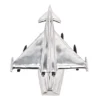 FIGURKA DEKORACYJNA srebrna, błyszcząca, model samolotu Eurofighter Typhoon, prezent dla miłośników lotnictwa, premium