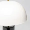 LAMPA STOŁOWA stalowa emaliowana, biało-czarna z złotymi elementami, nowoczesny styl, wyjątkowa