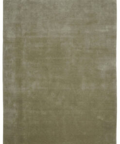 DYWAN NOBILE TAUPE wełniany, jednobarwny, szarozielony (taupe), ręcznie wykonany, gruby 2 cm